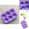 Vielseitige 3D 6-Loch Halbkugel Silikonform für perfekt geformte Schokoladen- und Kuchenleckereien