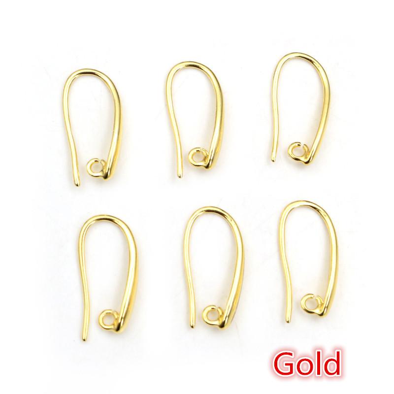 10pcs 3-Styles High Quality Classic Bronze Gold Silver Plated Brass French Earring Hooks Wire Settings Base Settings Whole Sale