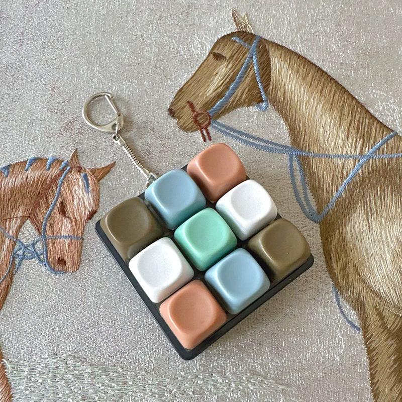 9 Keys Finger Keyboard Keycaps Fidget Toy Anti-Anxiety Point Keycaps Party Stress Relief Diy Keycaps Toy Keyboard Caps