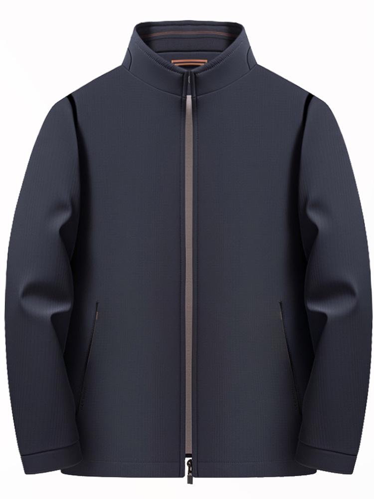 Men's Versatile Stand-up Collar Business Jacket - Spring & Autumn Casual Outerwear 