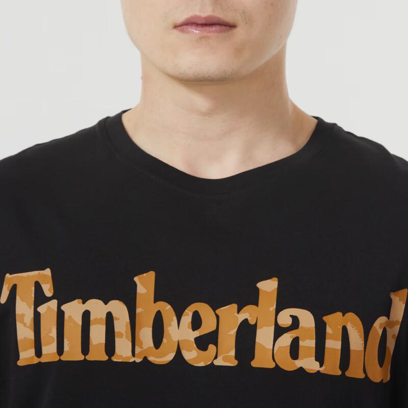 Timberland Loose Fit Round Neck Casual Short Sleeve T-Shirt Men Tops Black A2Q72001