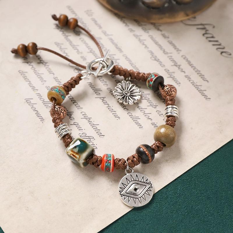 Vintage exotic style woven bracelet niche design Tibetan hand rope women's bracelet accessories