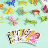 25 listů/sada Puzzle Hračka Kreslený motiv 3D Blok skládačky Předškolní vzdělávací hračka pro trénování mozku pro děti