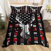 Grey Wildlife Leather Pattern Three-Piece Quilt Cover Digital Printing Bedding Set Bed Cover