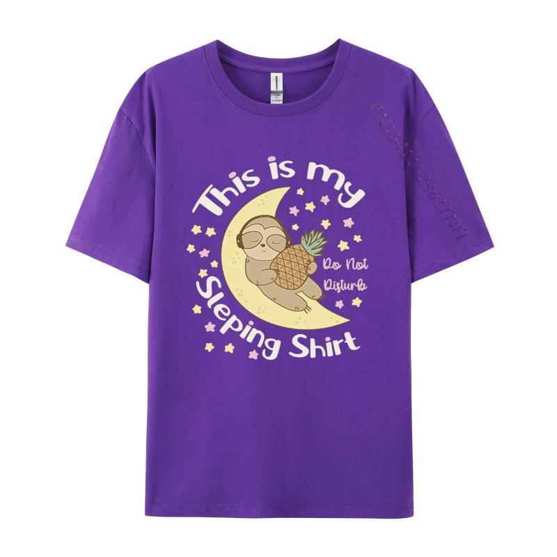 This Is My Sleeping Sleepy Sloth Moon T Shirts Men Harajuku T Shirt Cotton Oversized Unique Tees Tops Fast Shipping