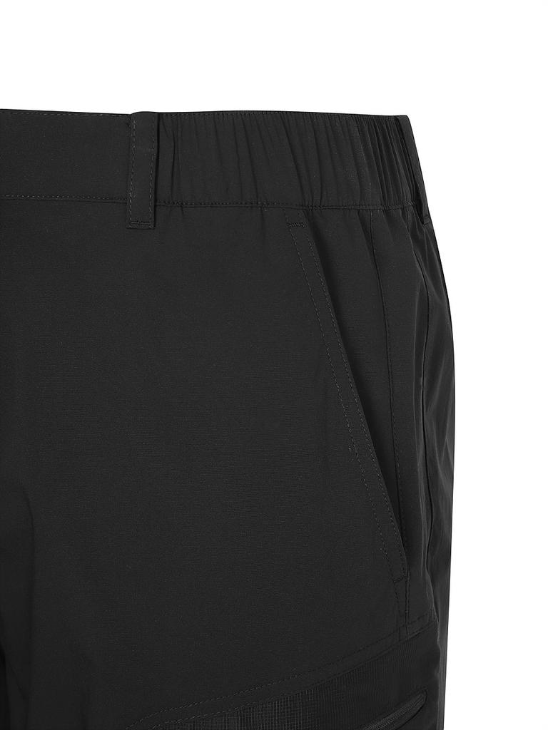 DISCOVERY EXPEDITION Freshvent Men'S Semi-Loose Material Mix Cargo Shorts (Black)