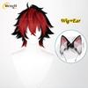 Disponibile Gioco Komano Manato Corto 32m Nero Rosso Colore Misto Cosplay Anime Parrucca Sintetica Resistente al Calore Feste di Halloween Parrucche