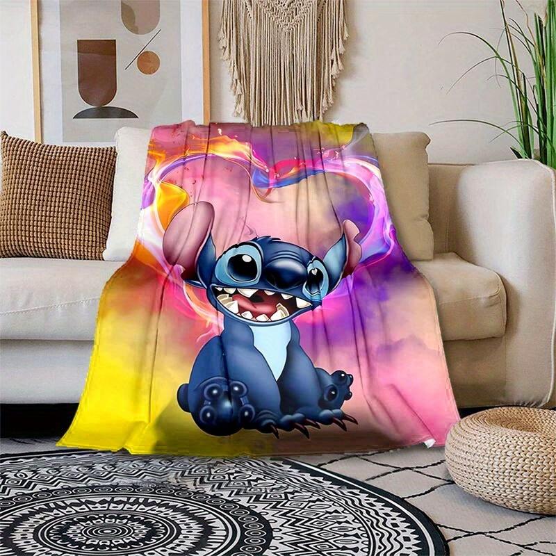 1pc Stitch Printing Blanket - Soft, All-Season Throw for Office Blanket, Personalized Gift with Adorable Cartoon Design