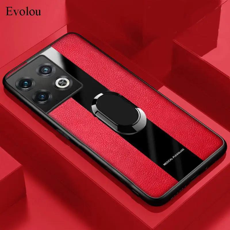 Plexiglass PU Leather Phone Case For Xiaomi 14T Pro Magnetic Metal Ring Stand Holder Shockproof Protect Cover For Xiaomi 13T Pro