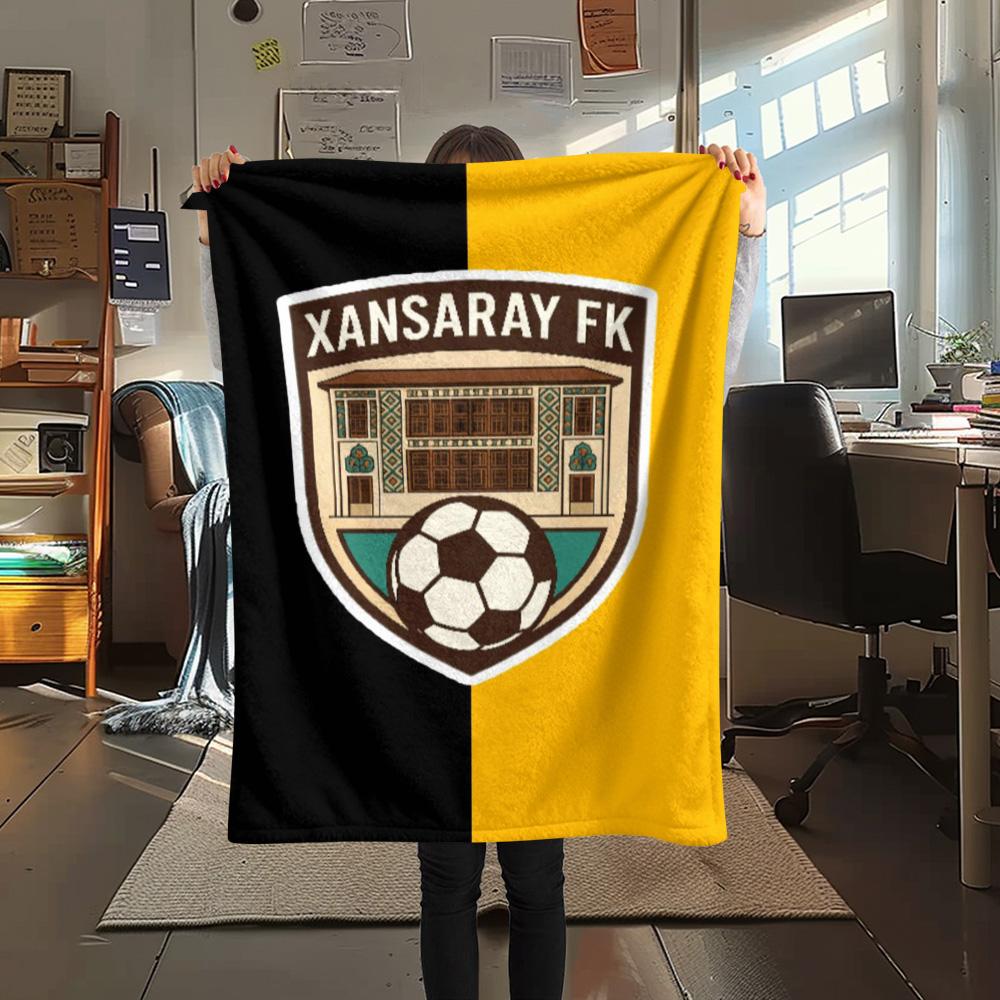 1Pc Xansaray Fk Print Flannel Blanket High Quality Warm Comfortable Cover for All Seasons Perfect for Gifts Home Decor