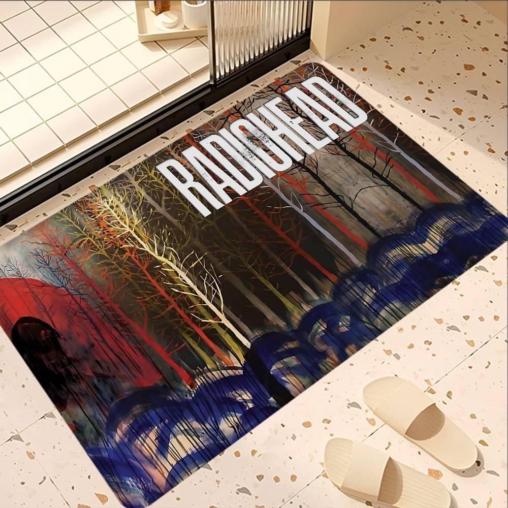 Tappetino da cucina classico R-Radiohead Rap Band Decorazione Stanza Bambini Camera da letto Balcone Antiscivolo Zerbino Soggiorno Alfombra