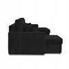 Bonito BIG Corner Sofa Bed Family Meble Corduroy Black