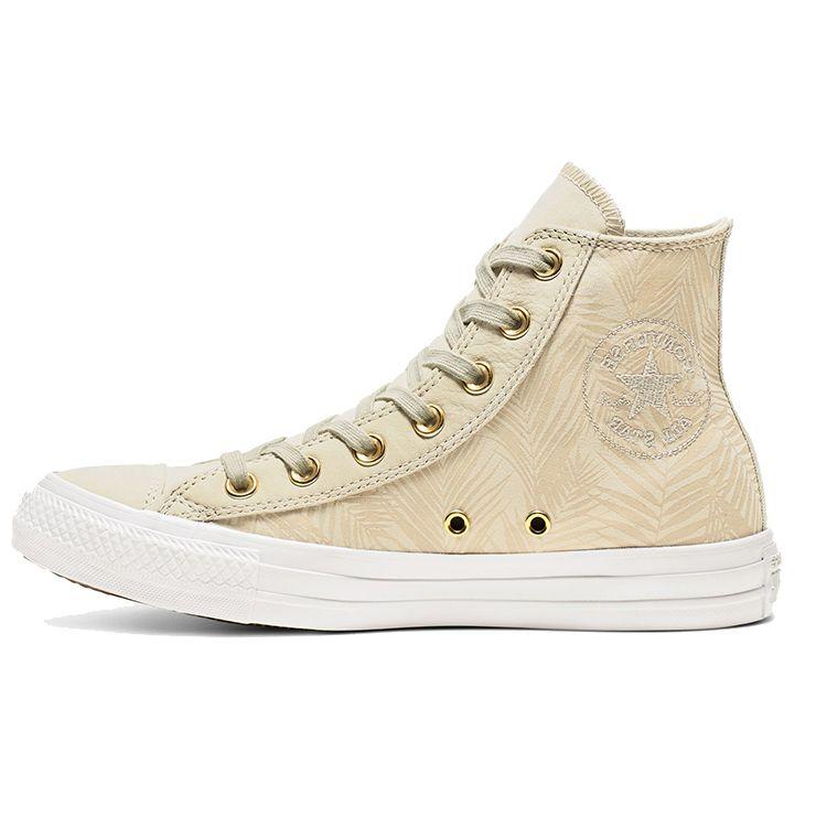 Converse Chuck Taylor All Star Summer Palms High Top Lace-Up Canvas Shoes Women Sneakers Light-Brown 564121F