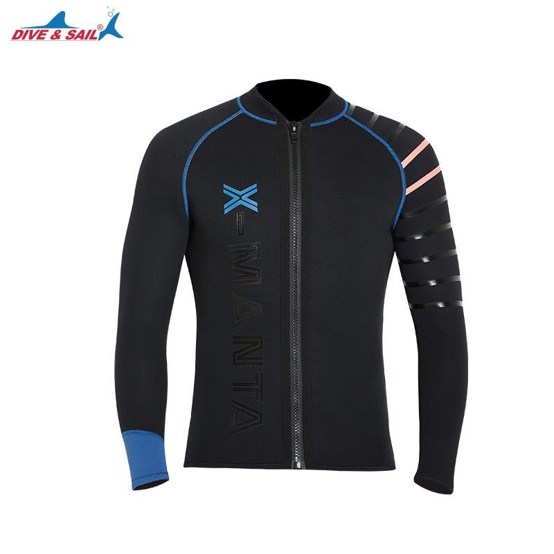 3MM Diving Suit Men's Split Top Snorkeling Surfing Long-sleeved Swimsuit Thickened Warm Coat