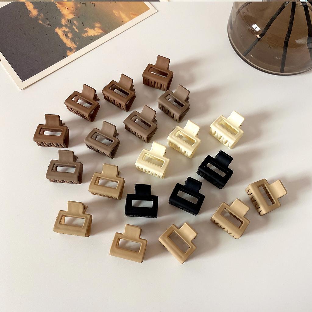 10Pcs/set Small Flower Hair Claw Clips for Women Girls Matte Rectange Jaw Clips Semicircle Barrettes for Thin Hair