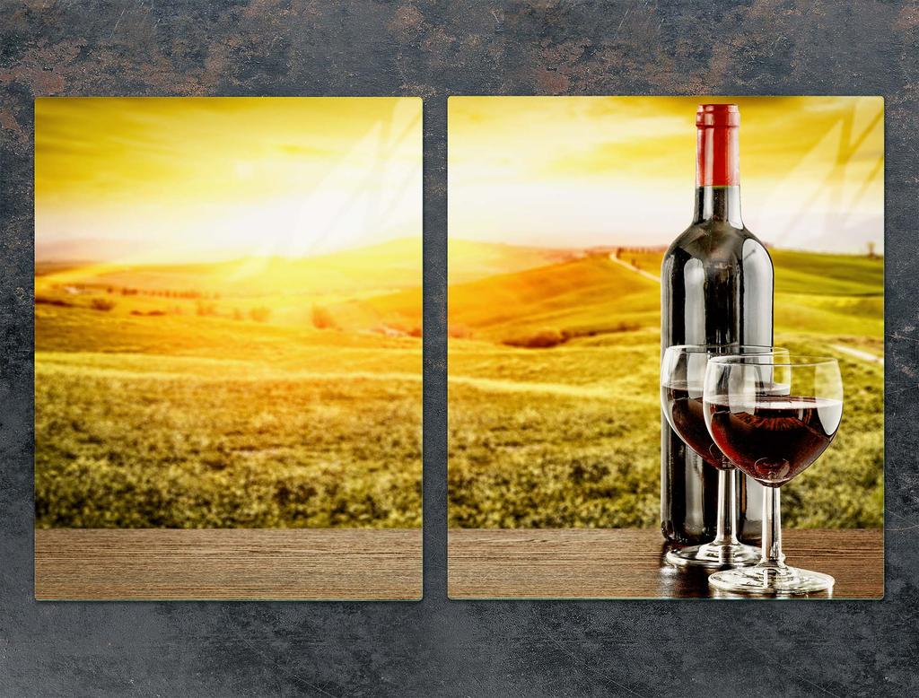 SZKLANA PŁYTA OCHRONNA NA KUCHENKĘ 85x52 WINO