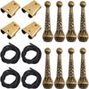 A95D-1 Set Iron Bolo Tie Findings Kit Bolo Tie Tips Replacement End Caps Kit Tie Buckle Accessories For Bolo Tie Making
