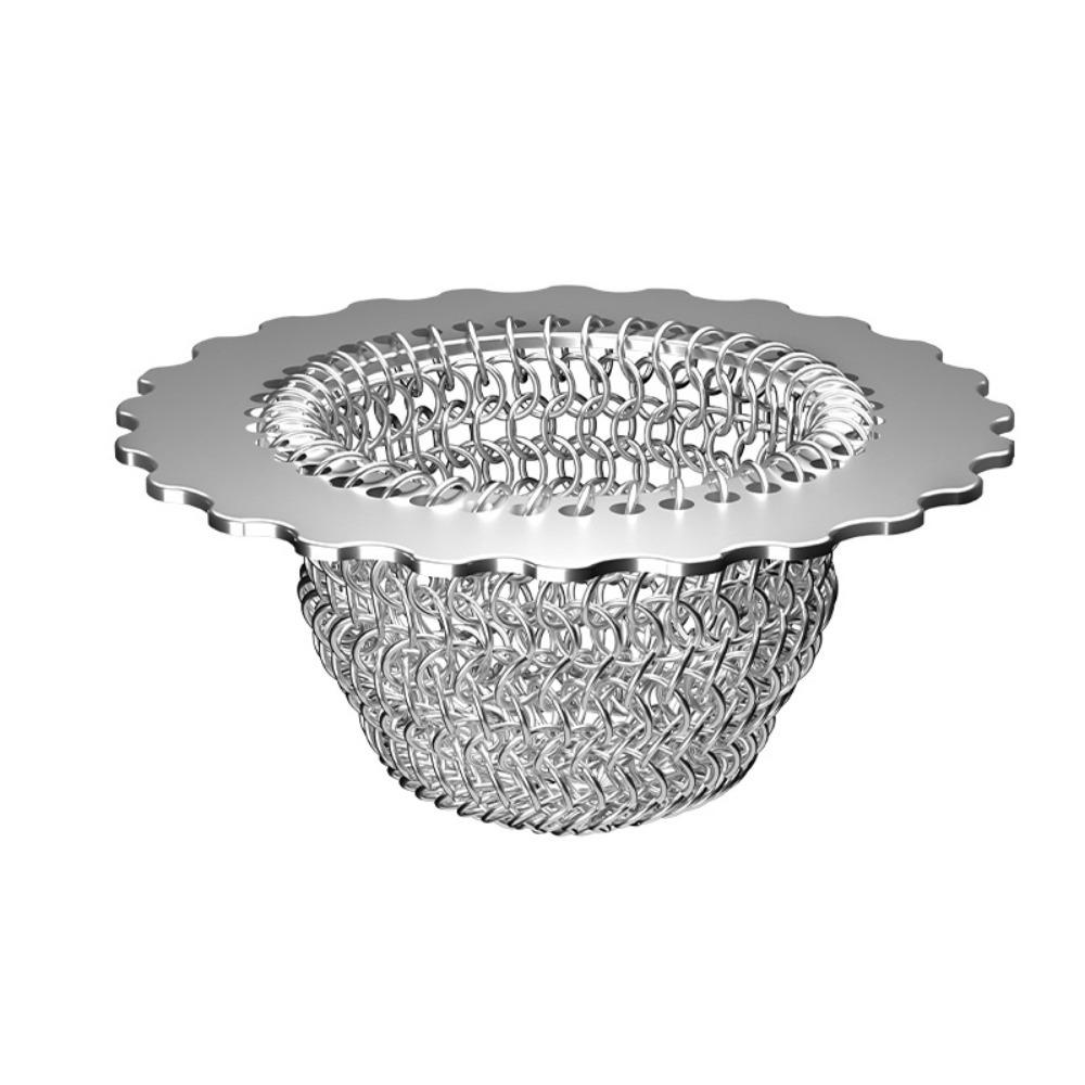 

Stainless Steel Sink Strainer Universal Waste Sink Filter Portable Drain Strainer Hair Catcher 1