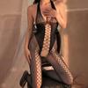 Plus Size Sexy Lingerie Fishnet Bodysuit Erotic Transparent Crotchless Women Mesh Catsuit Sex Tights Body Socks Exotic Costumes