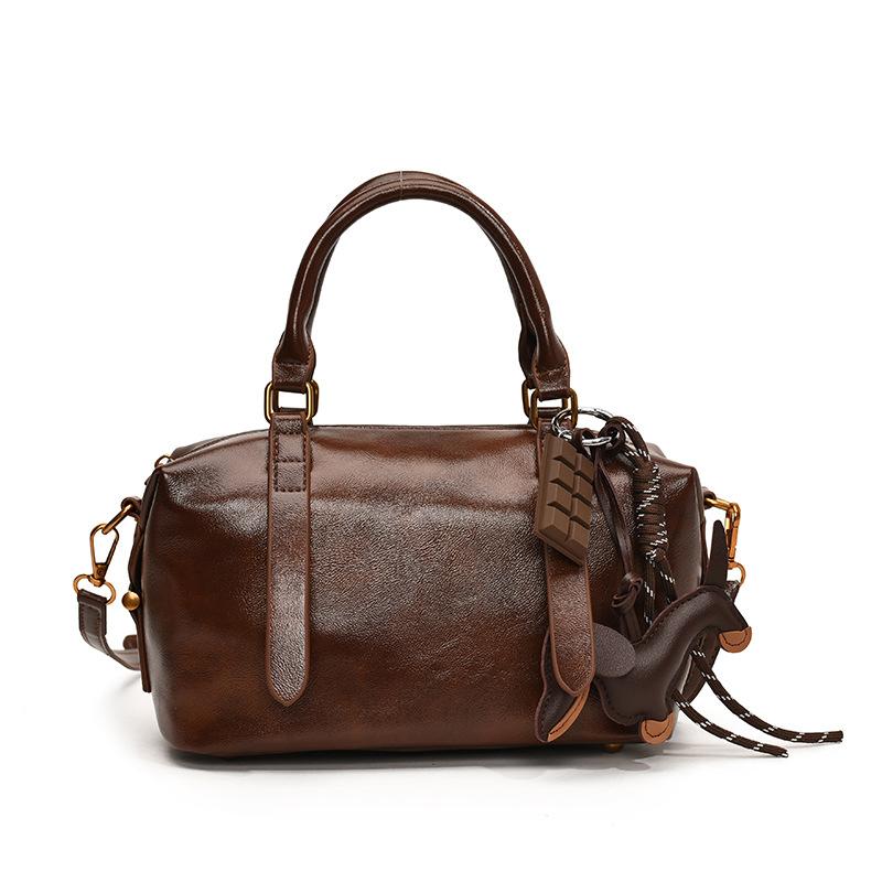 Vintage Premium Maillard Handbag Female Tide Commuter Versatile Boston Bag Casual Messenger Bag