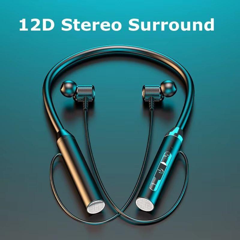 

Wireless Bluetooth Neckband Headphones Sport Earphone In Ear With Mic Headset Wireless Bluetooth Earphone Neckband Headset чорний