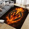 Villarreal Club de Fútbol Flannel Pattern Square Carpet,Area Rug,Carpet Rug for Living Room Bedroom Sofa Playroom Decor,Non-slip Floor Mat