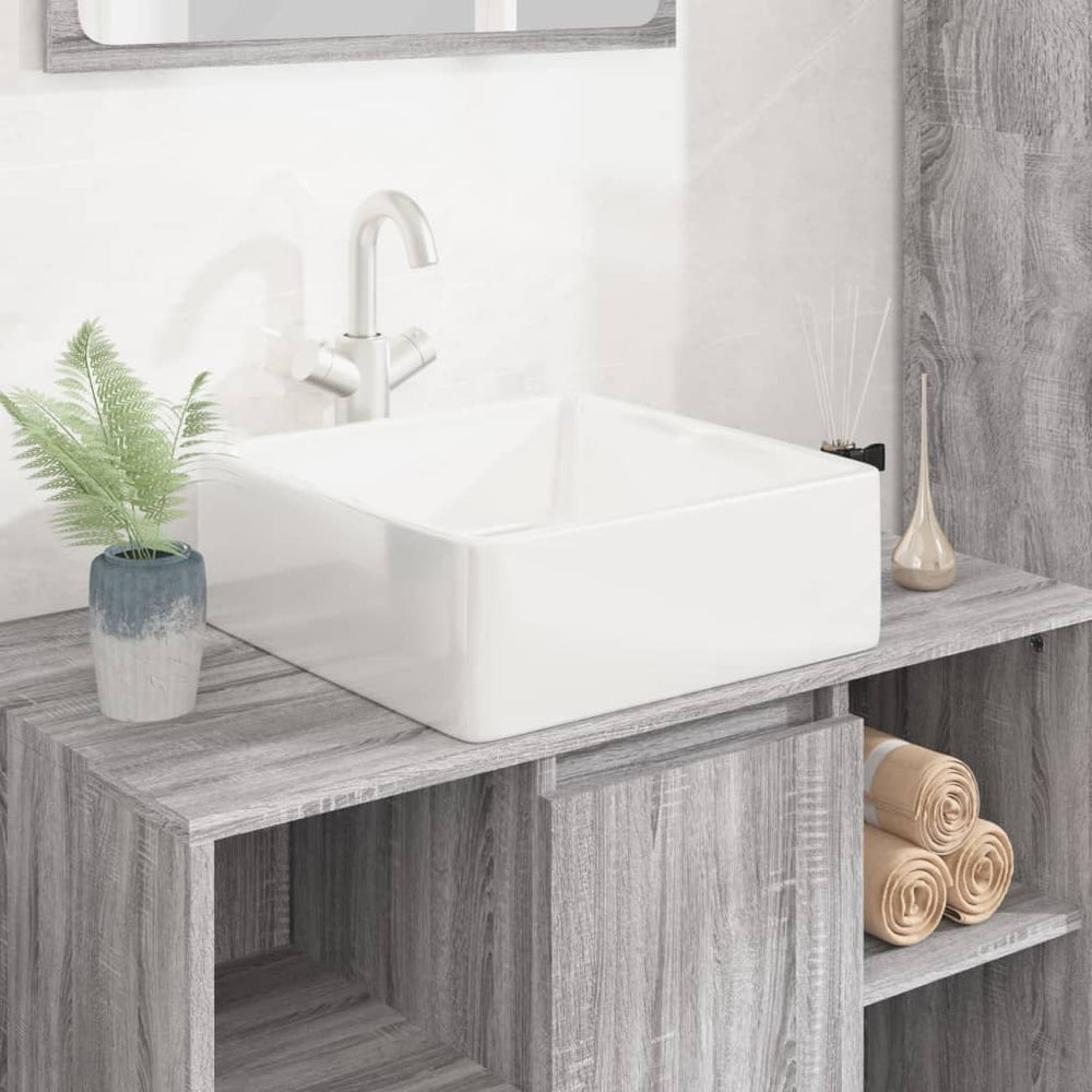 Lavabo  37x37x13 cm céramique carré