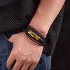 Gioielli fatti a mano in pelle intrecciata Bracciale in pelle multistrato trendy personalizzato europeo e americano per uomo