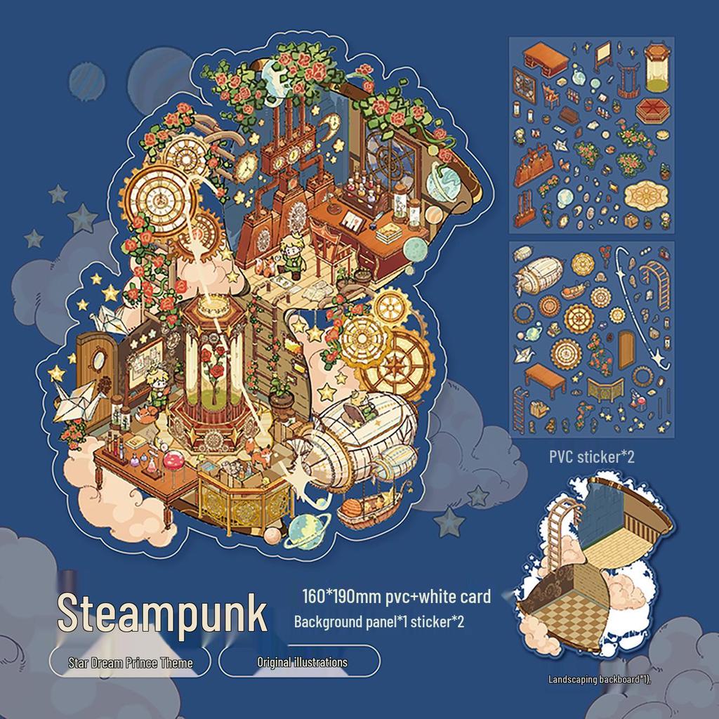 Mr. Paper Star Dream Prince 3D Scenery Illustration Miniature Decompression Stickers