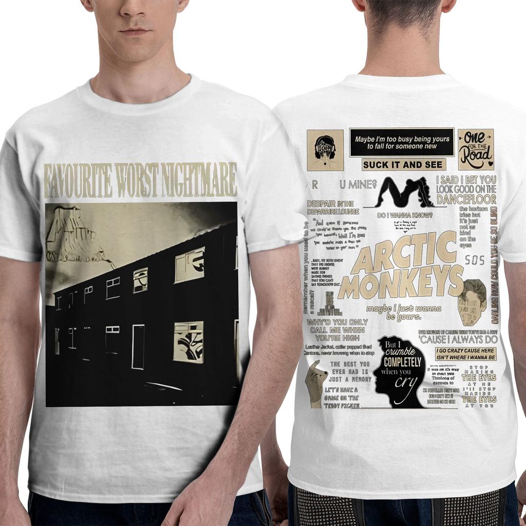 Arctic Monkeys T-Shirt Erwachsene Hip Hop Awesome 100 Baumwolle T-Shirts Sommer Rundhals Beliebtes T-Shirt Bedruckte Übergroße Kleidung