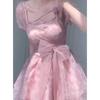 2025 Summer French Fashion Sequin Mesh Dress: Sweet, Gentle, Slimming Style for Women