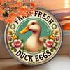 1pc Farm Fresh Duck Eggs Metal Wall Sign Kitchen Decor Rustic Aluminum Plaque