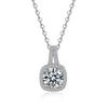 1/2CT Moissanite Necklace for Women S925 Sterling Silver Square Laboratory Diamond Pendant Fashionable Wedding Luxury Jewelry