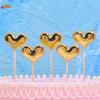 5Pcs/Lot Cake Topper Creative For Baby Shower Birthday Party Wedding Celebration Cake Decoration Star Heart Cupcake Insert
