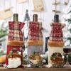 Festive 2023 Christmas Wine Bottle Bags With Stylish Checkered Burlap Design