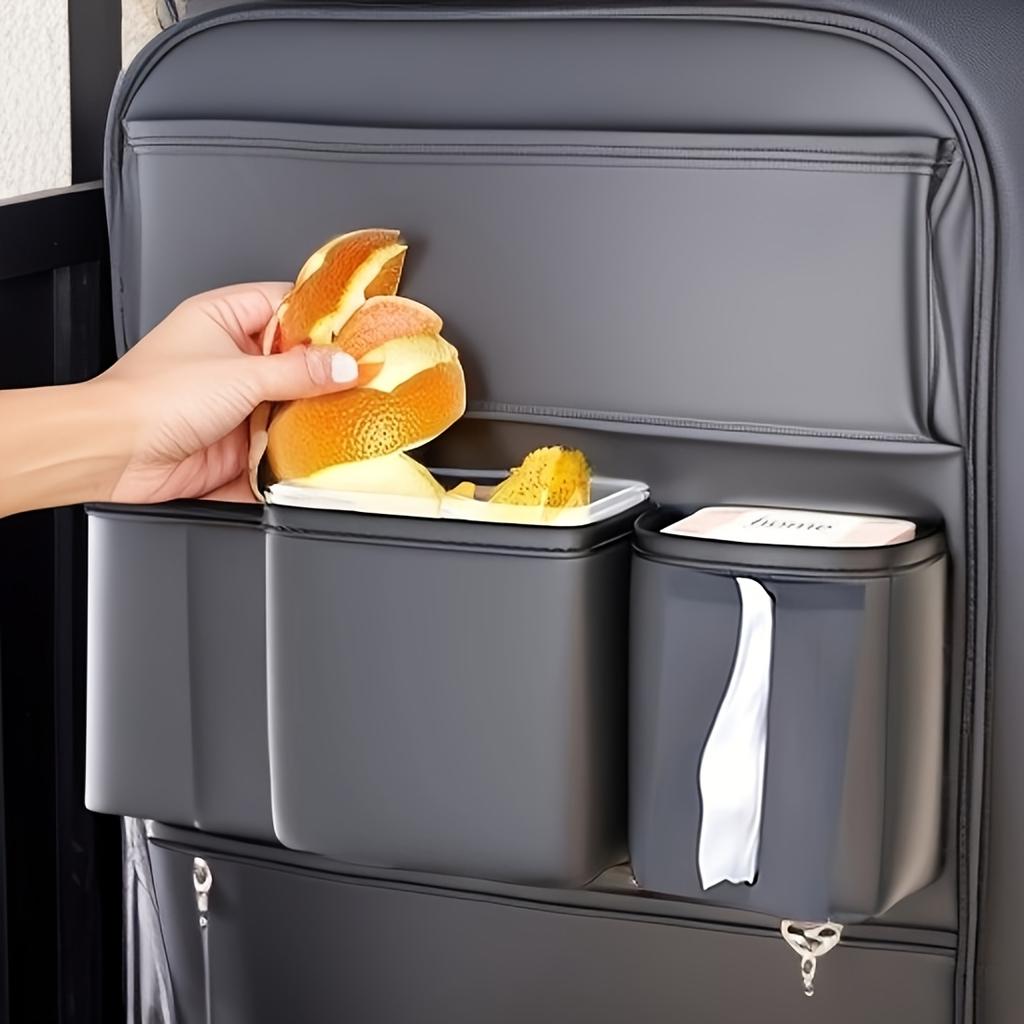 2025 Upgraded Waterproof Scratch-Resistant Car Seat Back Organizer with Optional Table Tray PU Leather, Fit for Most Vehicles