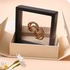 Dual-opening Jewelry Packaging Box Kraft Paper Flip Cover Paper Jewelry Box  Gift