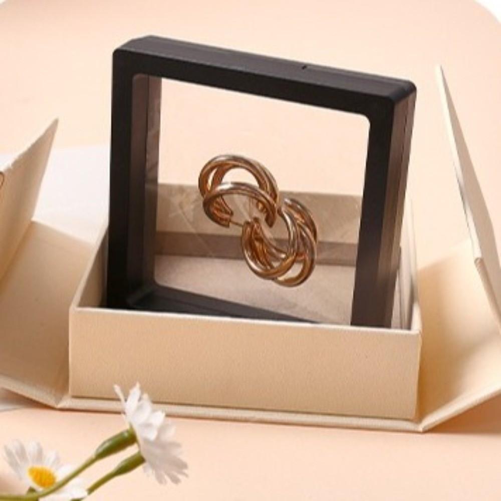 Dual-opening Jewelry Packaging Box Kraft Paper Flip Cover Paper Jewelry Box  Gift