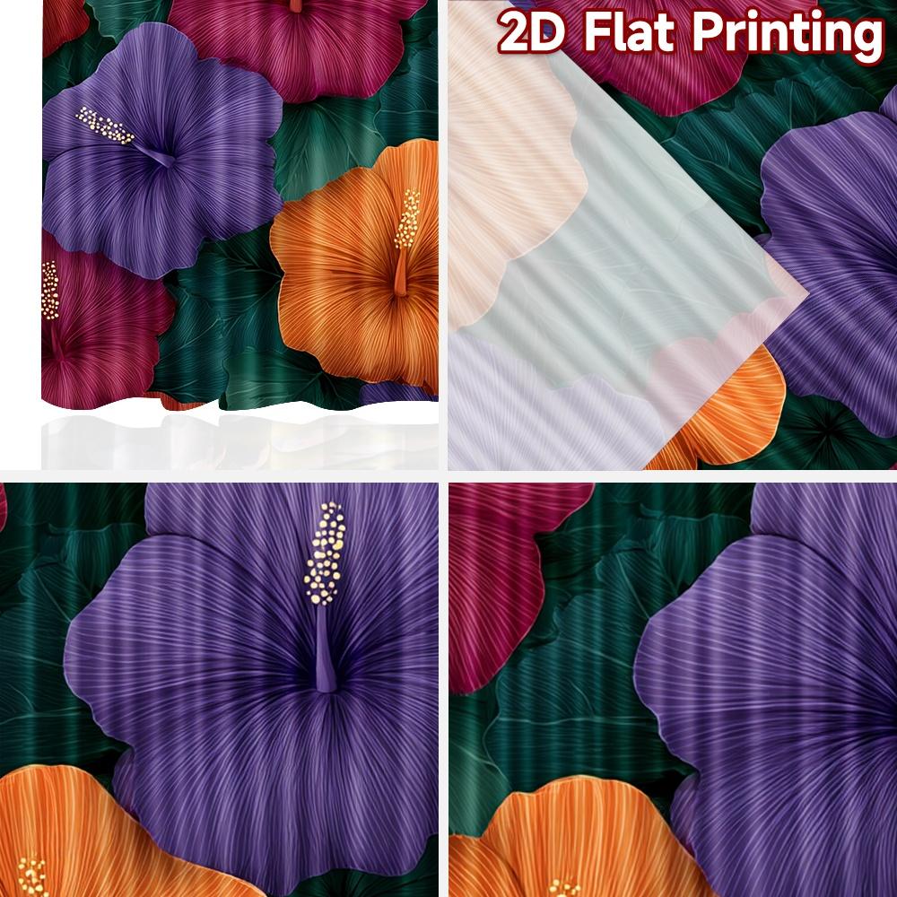 2D FLAT PRINTING 2pcs Curtains (Without Rod) Floral Harmony in Vibrant Colors April Fools is Day holiday curtains Durable