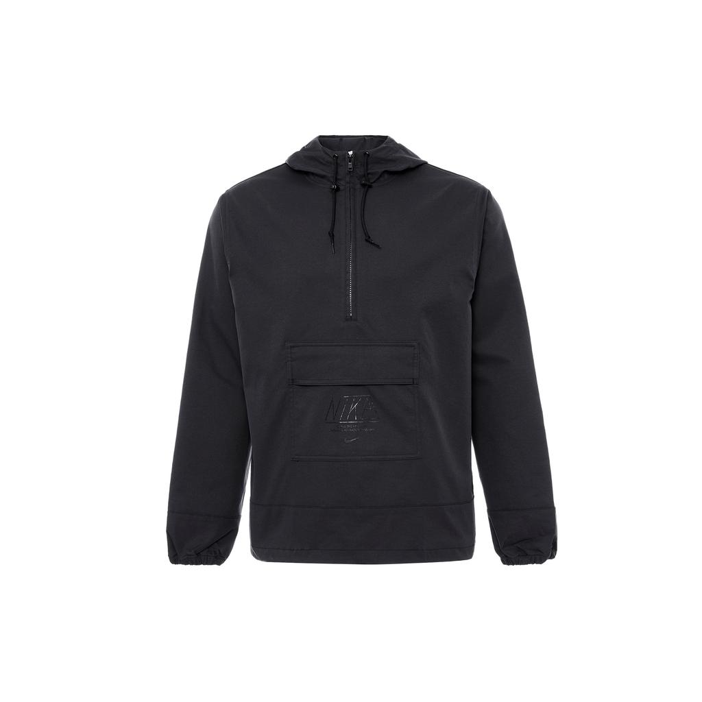 Nike Sportswear Solid Color Drawstring Loose Sweatshirt Unisex Tops Black FN8258-010