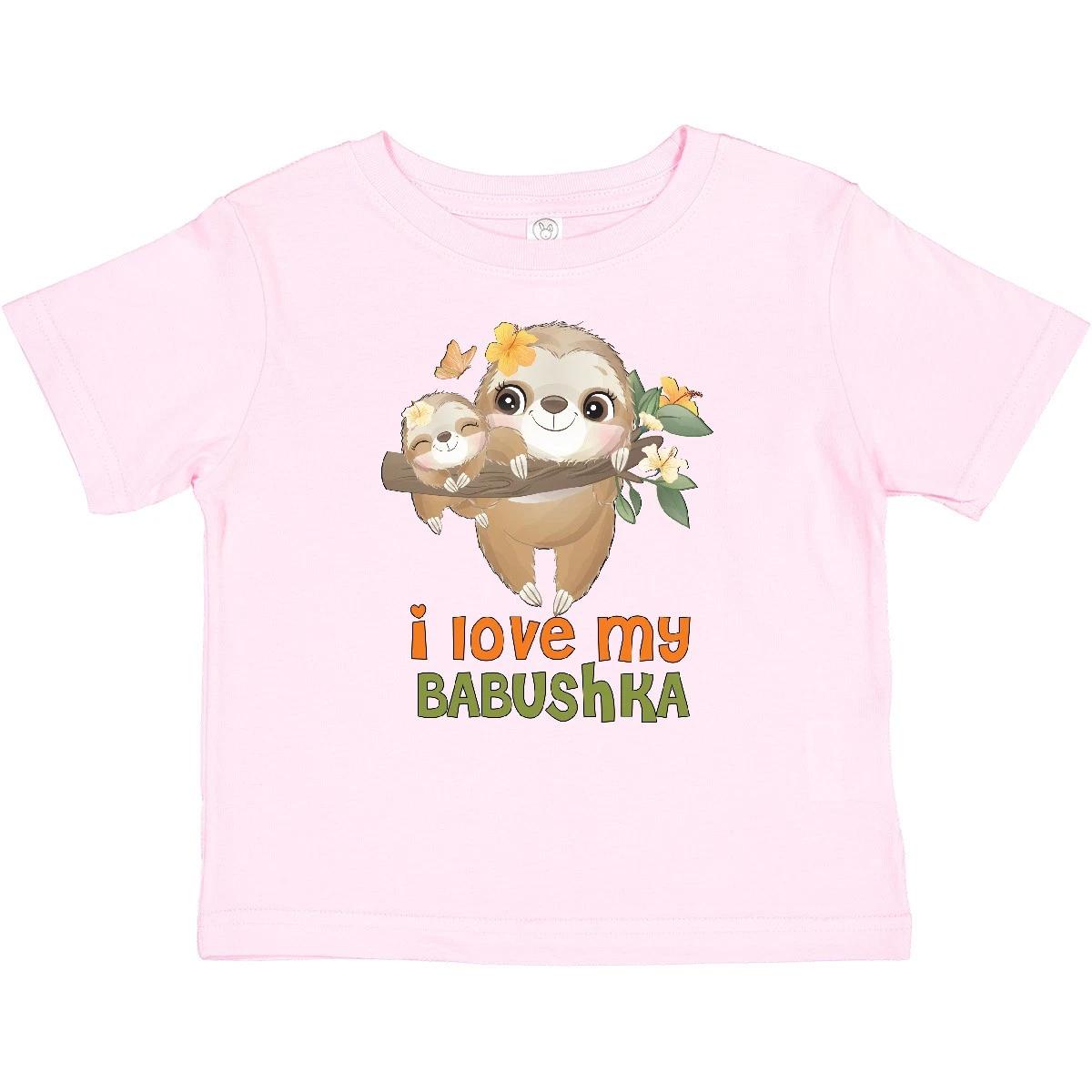 Inktastic Sloth I Love My Babushka Baby T-Shirt Grandmother Mothers Day Granny 140