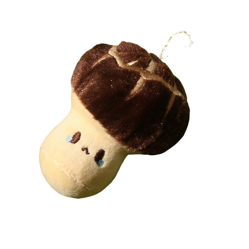 Mushroom Plush Keychain With Pp Cotton Filling For Foodie Gift And Collectors Accessory