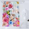 Flowers Pattern Shower Curtains Bath Curtain Waterproof Bathroom 3d Print Decor With Hooks Washable Fabric 180*180 Bath Screen