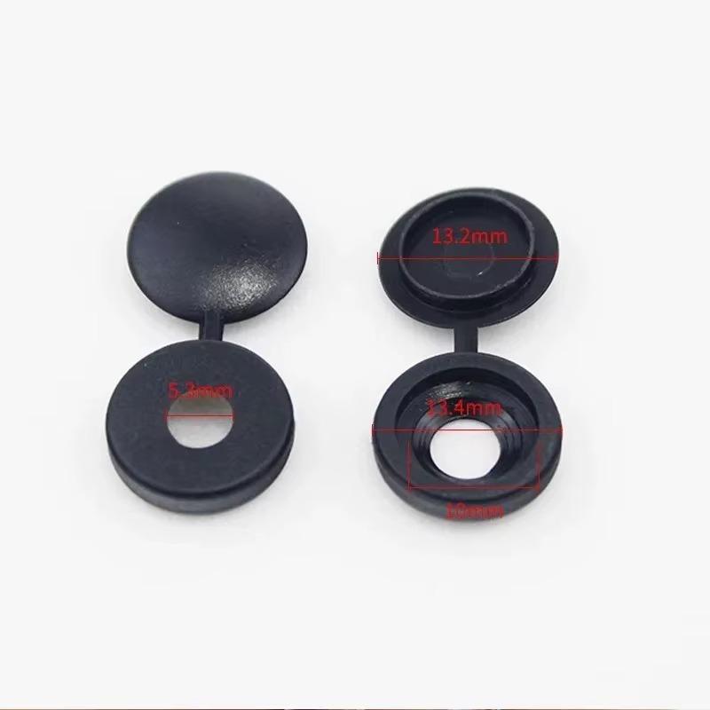 Thickened ScrewCap Set Self-Tapping ScrewProtector FurnitureScrewCovers with Plastic Hinges for M4/M3.5 Screws Cabinet Hole Caps