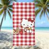 Cartoon Hello Kitty Printed Microfiber Beach Towel Absorbent Quick Drying Children Swimming Hello Kitty Bath Towel