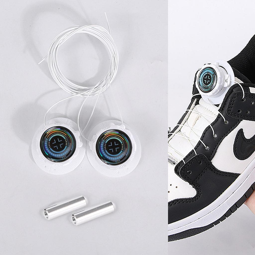 1 Pair Rotating Shoe Laces Buckle - Rotating Automatic Buckle Shoeslaces | Lock Shoe Laces Tie-less for Adults Sports Shoes