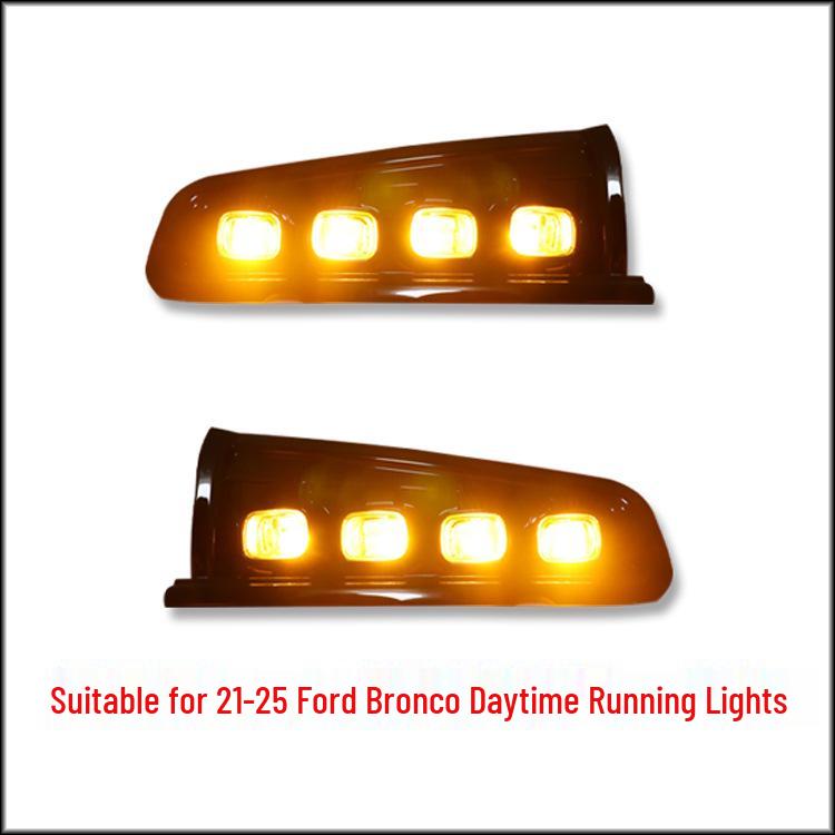 Compatible Ford Bronco LED Taillight Assembly: Rear Taillights with Daytime Running Lights & Sequential Turn Signals (2021-2025 Models).