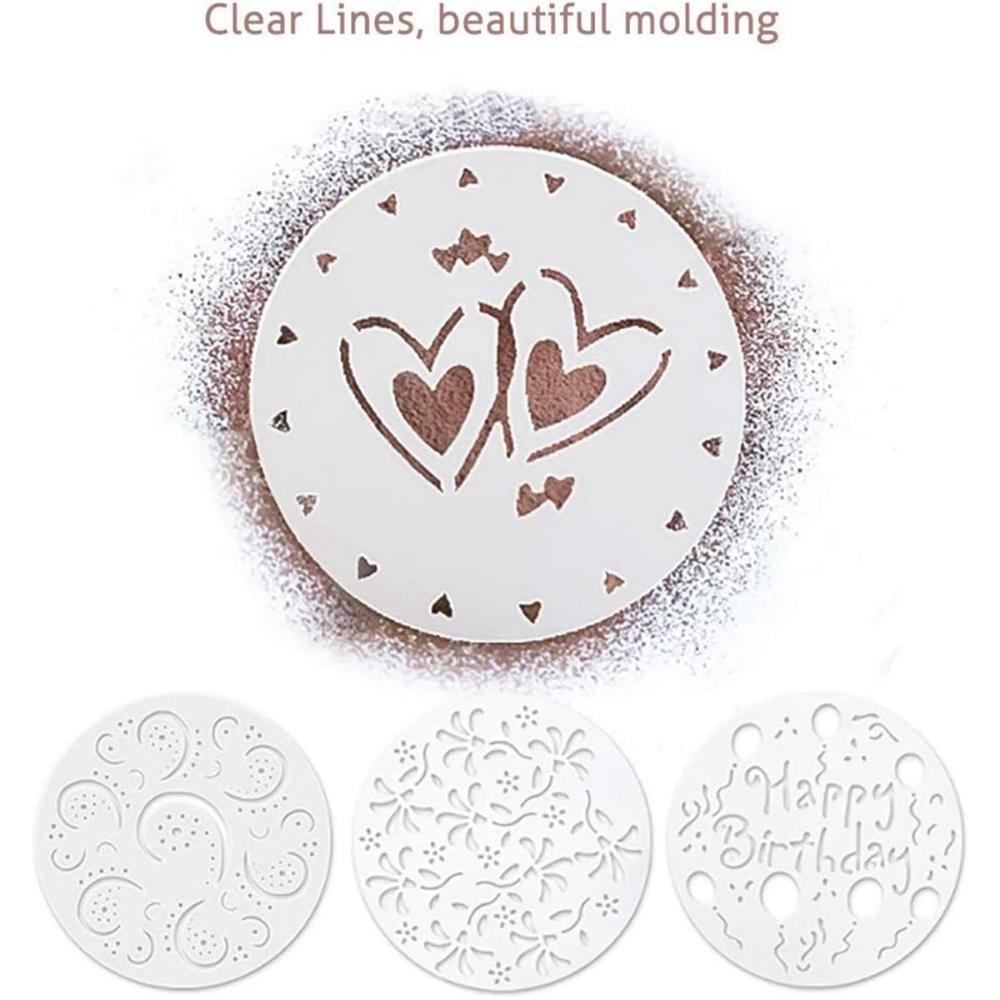 Sugar Sieve Lace Flower Edge Cake Stencil Set Cake Decorating Tool Bakeware Template Spray Molds