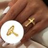 Simple Yet Stylish Adjustable Crosses Rings Stainless Steel Unisex Designs for Everyday