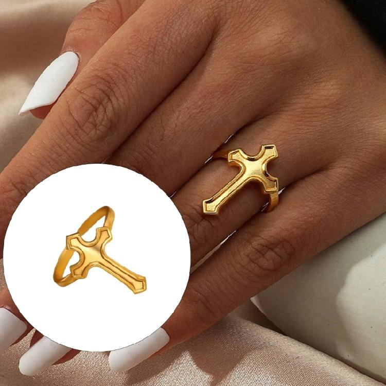 Simple Yet Stylish Adjustable Crosses Rings Stainless Steel Unisex Designs for Everyday